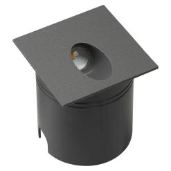 LED-Einbauleuchte Aspen IP65, Eckig, Dunkelgrau