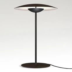 MARSET Ginger S LED-Tischleuchte Ø32cm Wenge/weiß