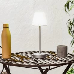 Newgarden Lola Slim LED-Tischlampe Akku, Grau