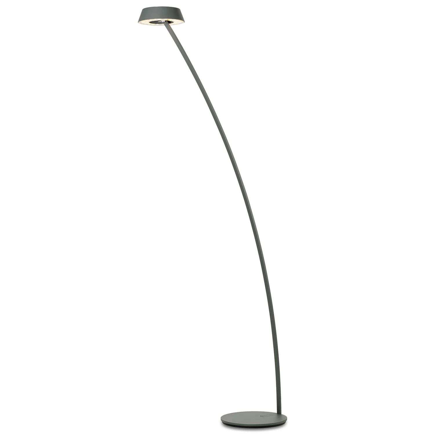 OLIGO Glance LED-Stehlampe Gebogen Grau Matt