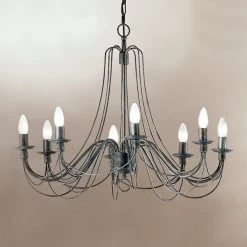 Großer 8-fl. Kronleuchter CLARA Im Landhausstil