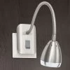 LED-Steckdosenleuchte Manvel Mit Schalter, Nickel
