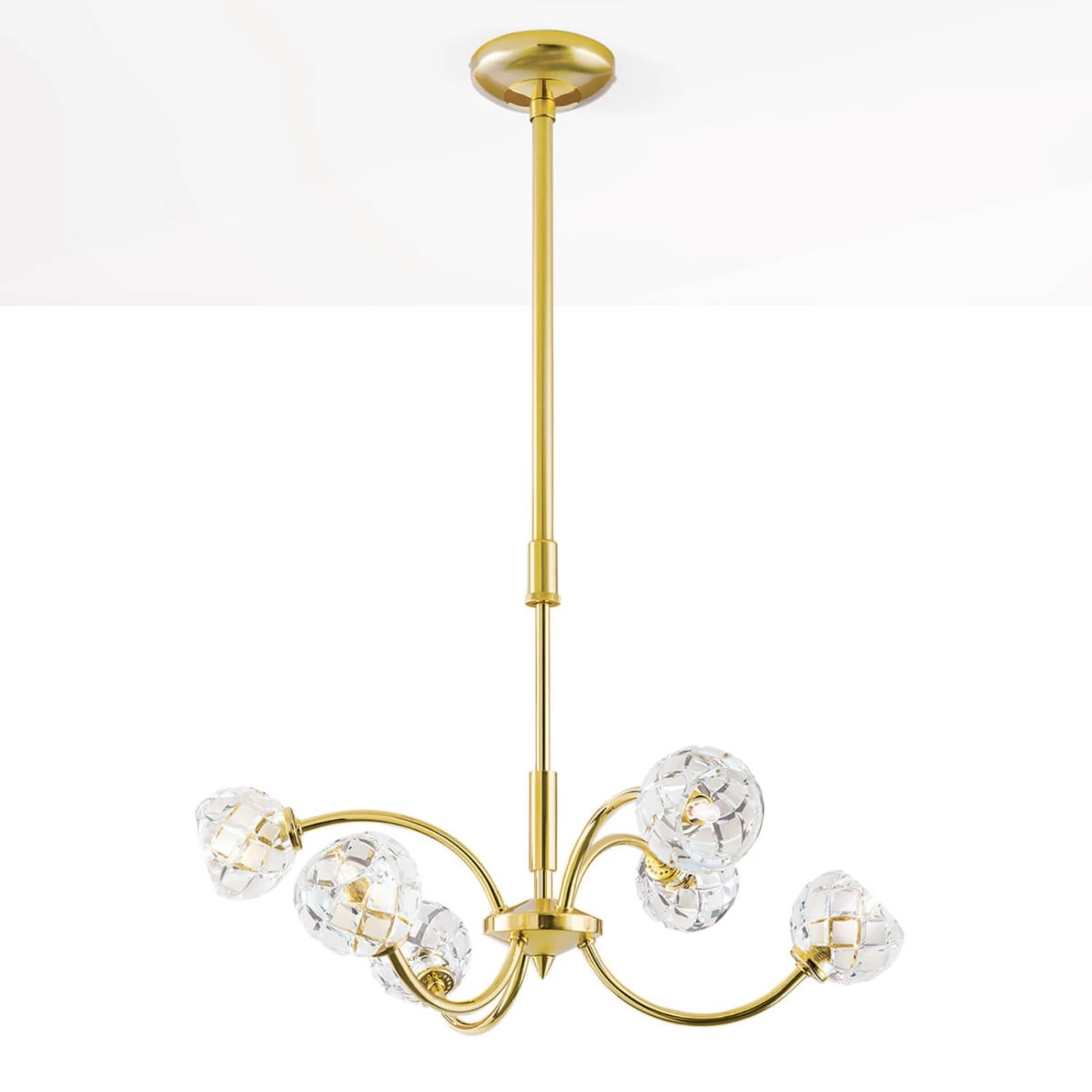 Bleikristall-Hängeleuchte Maderno, Gold, 51cm – Bild 2