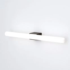 LED-Spiegelleuchte Visagist, Halterung Schwarz