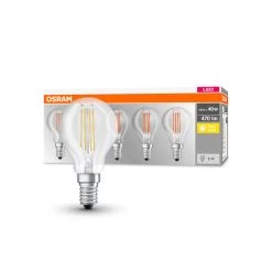 OSRAM LED-Lampe E14 P40 4W Filament 827 470lm 5er