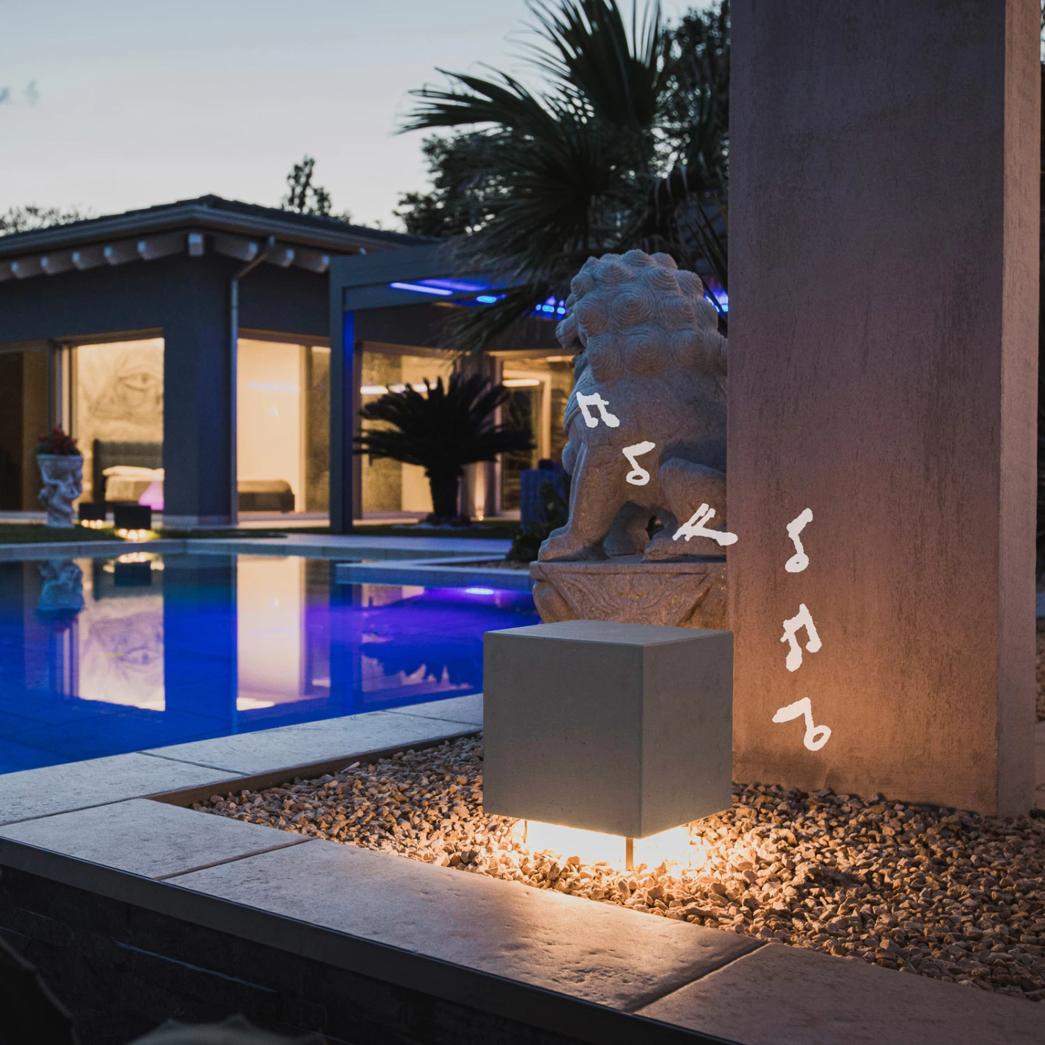 OLEV Cemento LED-Sockelleuchte Mit Lautsprecher – Bild 2