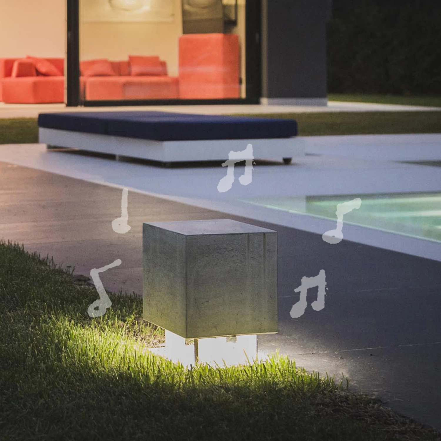 OLEV Cemento LED-Sockelleuchte Mit Lautsprecher – Bild 6