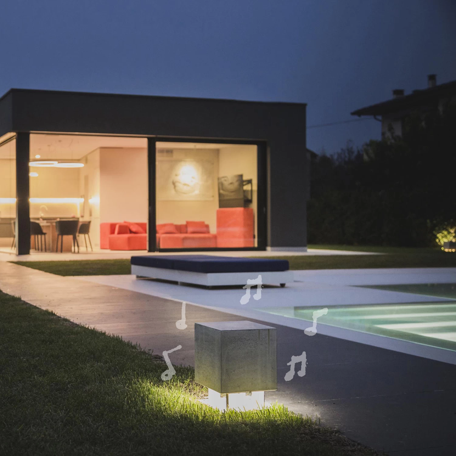 OLEV Cemento LED-Sockelleuchte Mit Lautsprecher – Bild 7