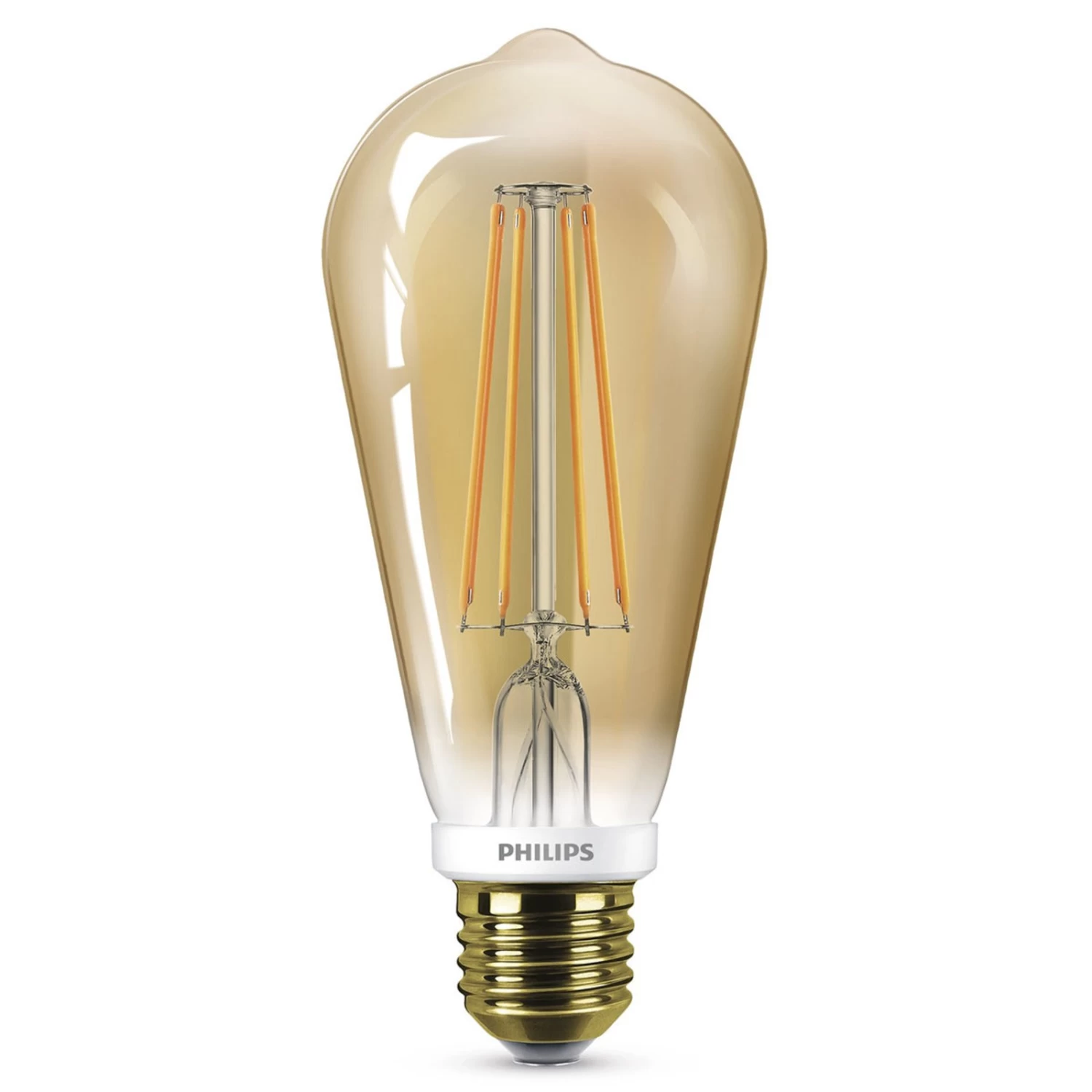 Philips LED-Lampe E27 ST64 4W Gold, Dimmbar