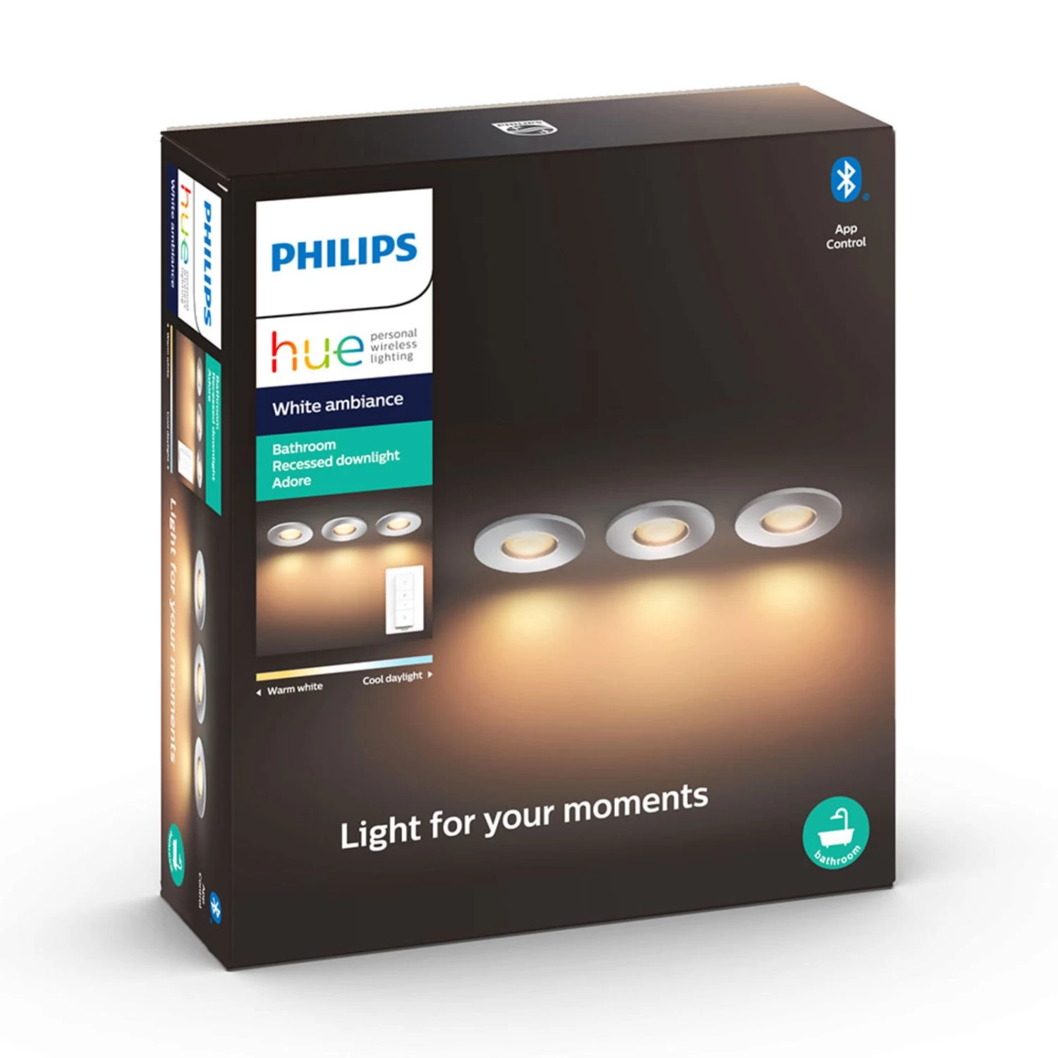 Philips Hue White Ambiance Adore Einbauspot, 3er – Bild 7
