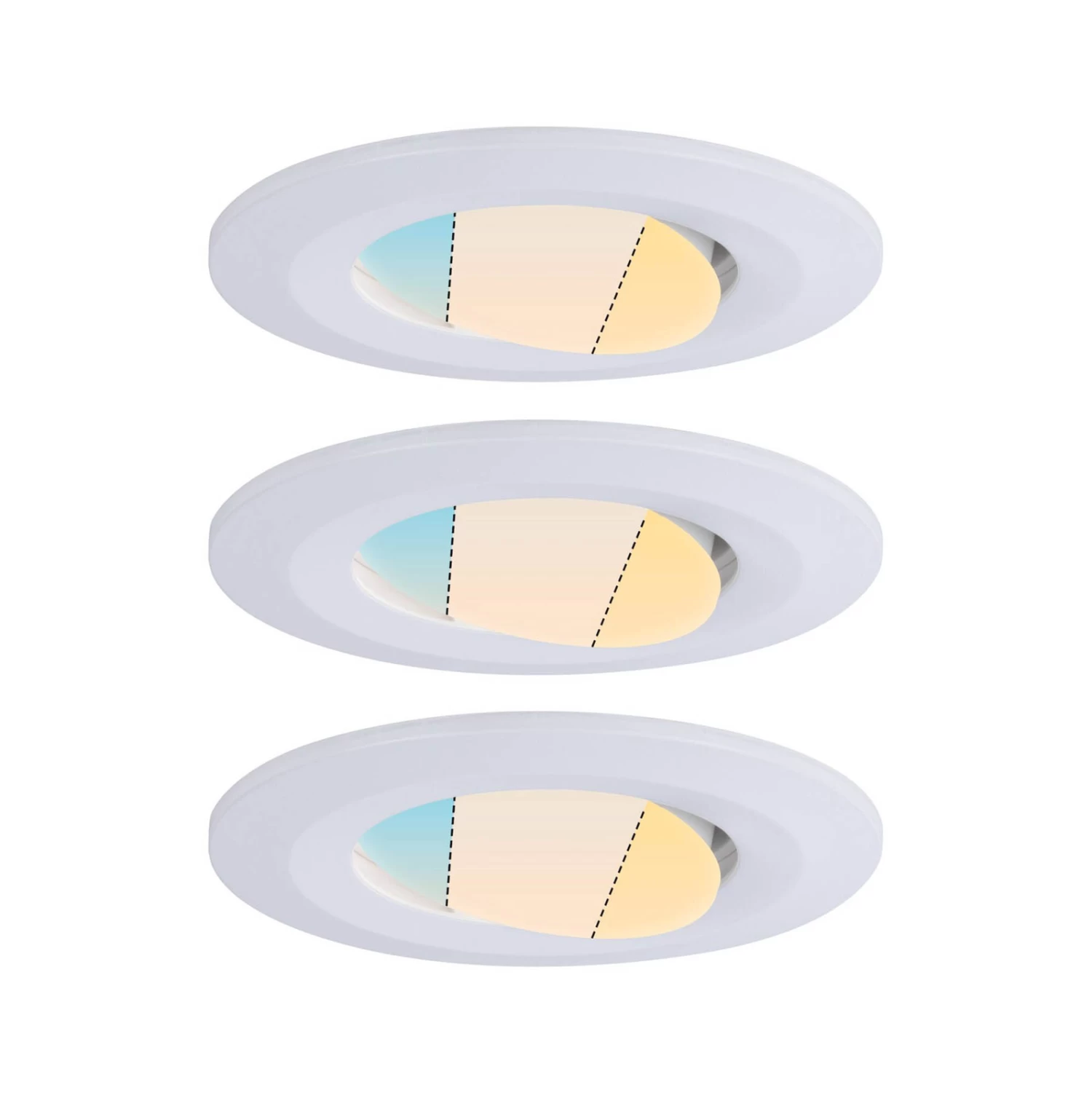Paulmann Calla Schwenkbar On/off Ø9cm CCT Weiß 3er – Bild 8