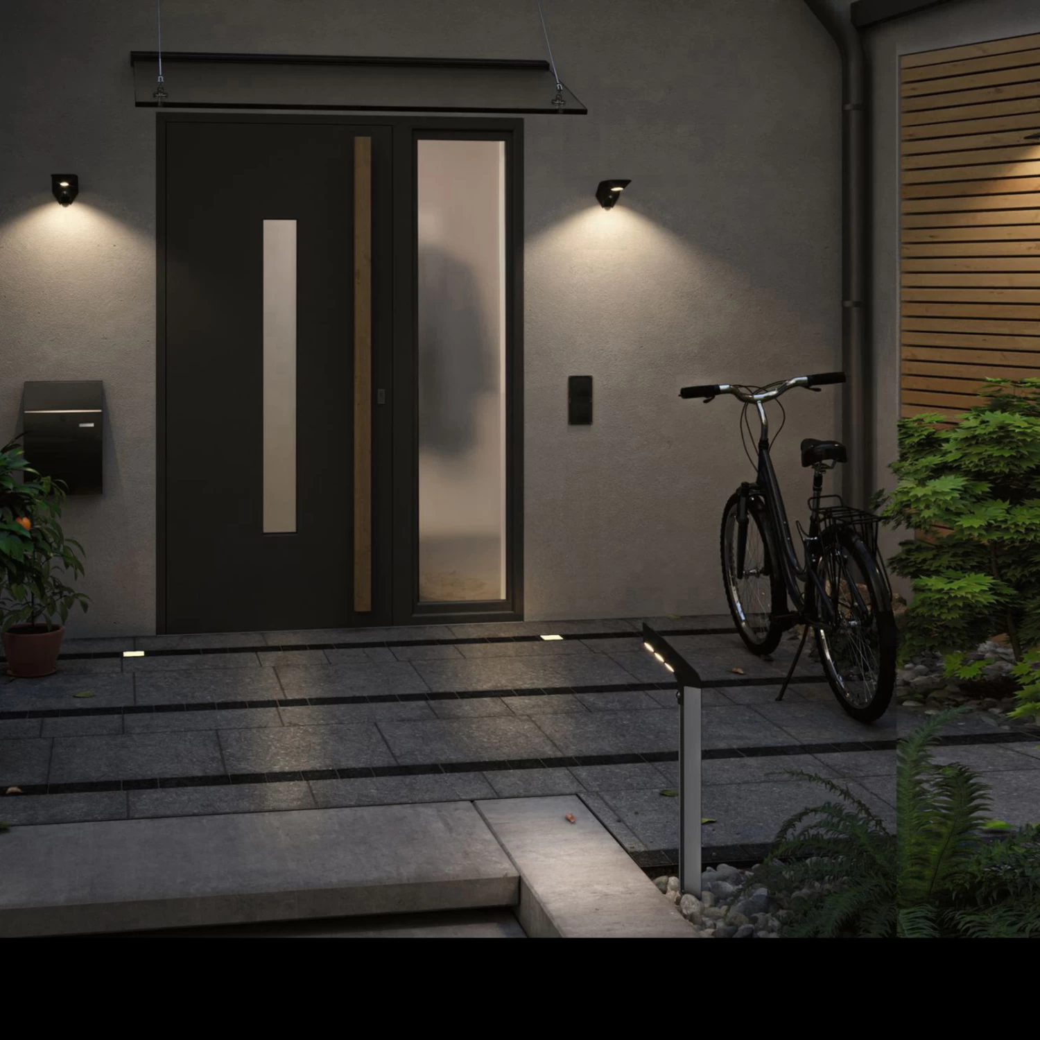 Paulmann Yoko LED-Solar-Wandlampe Anthrazit ZigBee – Bild 3