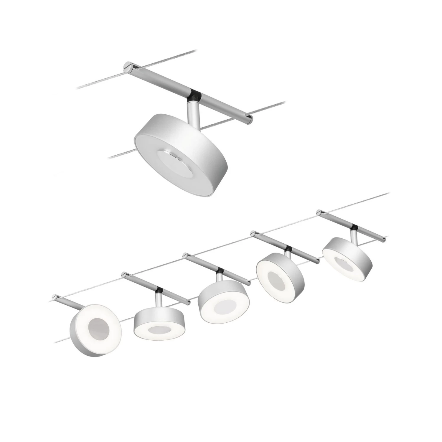 Paulmann Circle LED-Seilsystem 5fl. Chrom Matt