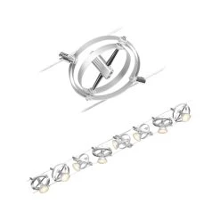 Paulmann Cardan Seilsystem Achtflammig, Chrom Matt