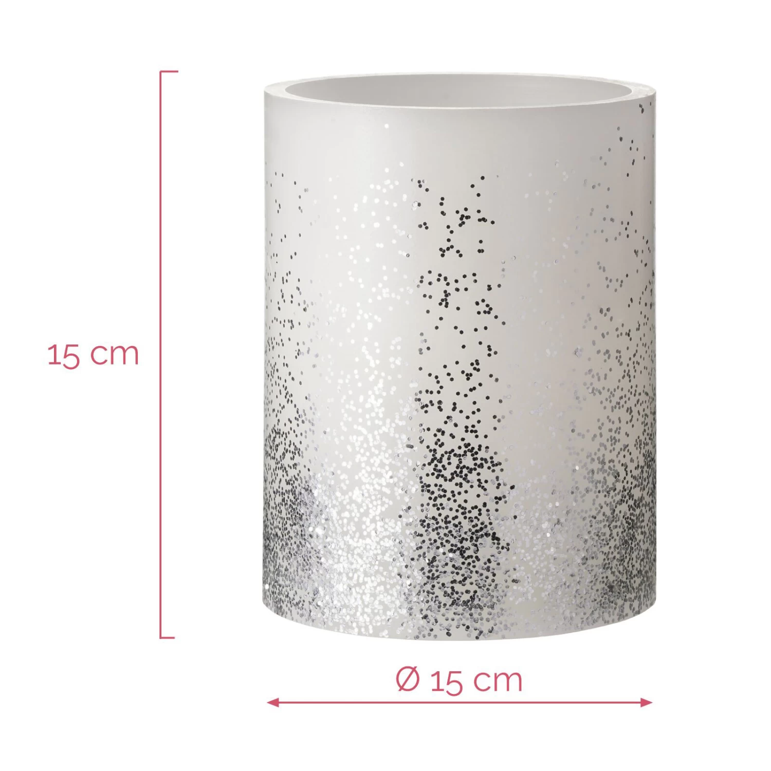 Pauleen Glowing Glitter BIG Candle LED-Kerze Wachs – Bild 6