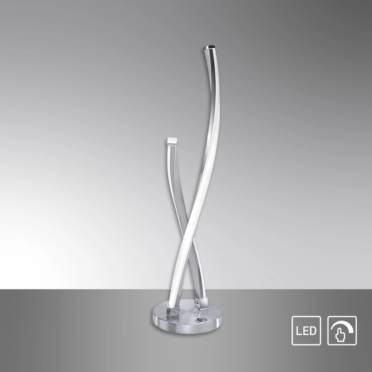 LED-Tischleuchte Polina, Touchdimmer, Silber – Bild 8