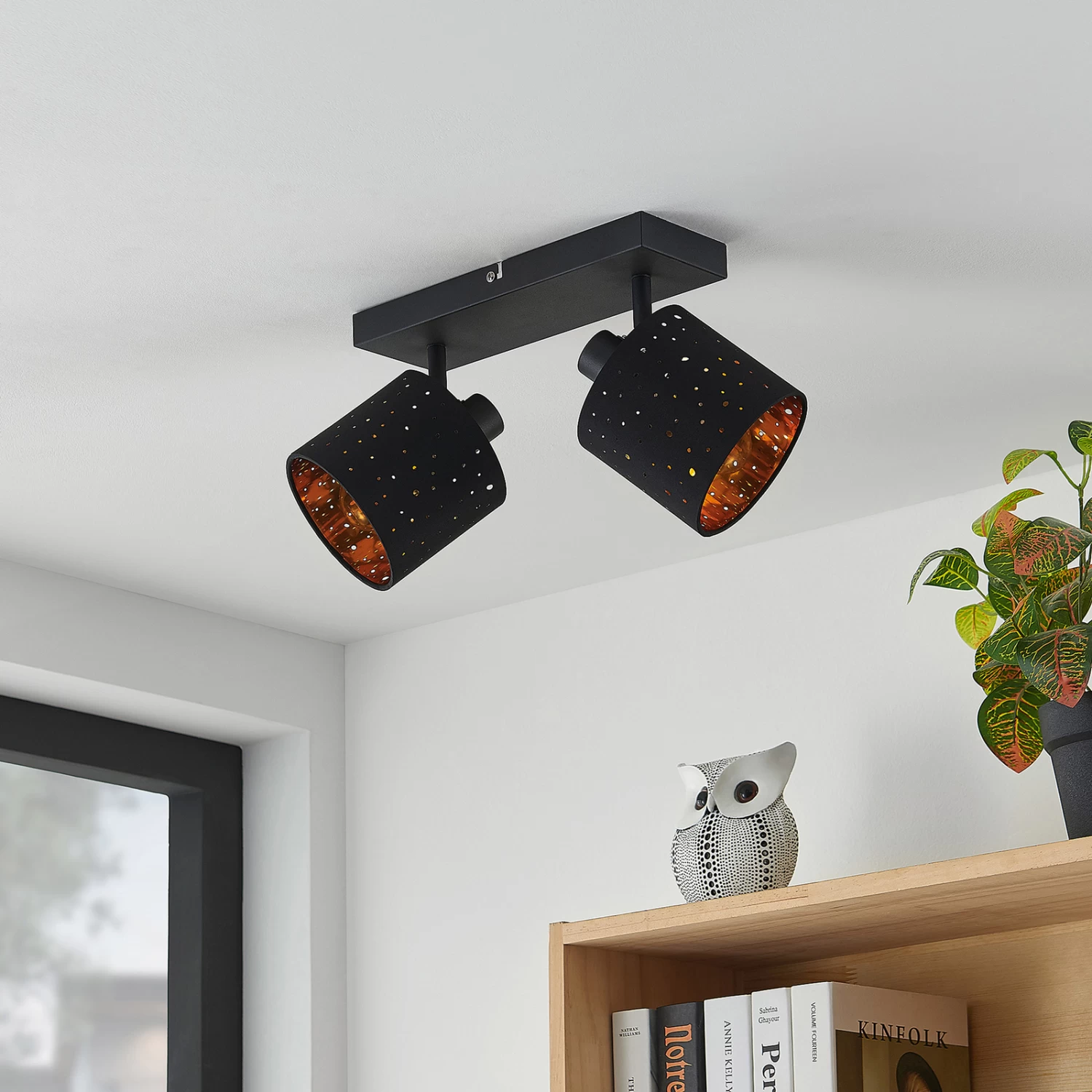 Lindby Darima Deckenstrahler, Zweiflammig, Schwarz – Bild 2