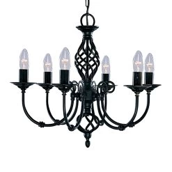 Kronleuchter Zanzibar 6-flammig Schwarz