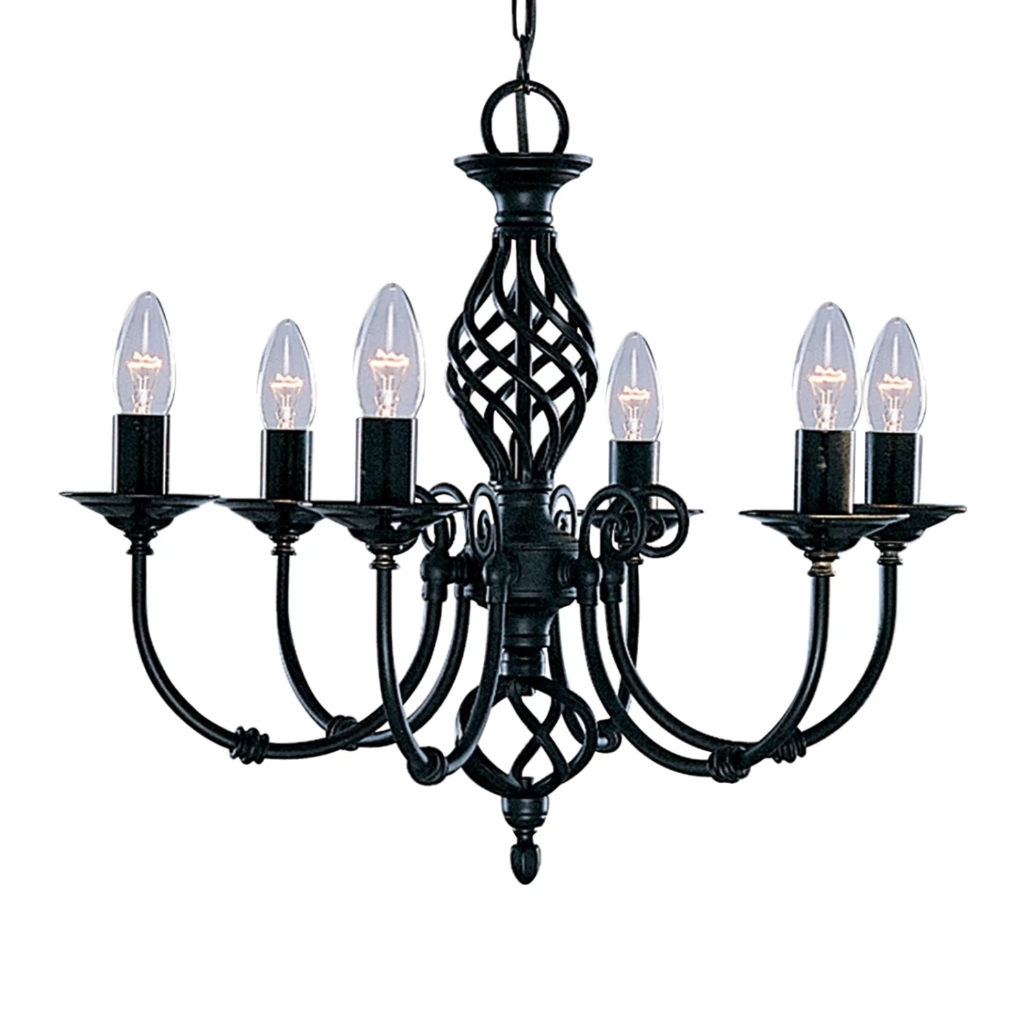 Kronleuchter Zanzibar 6-flammig Schwarz