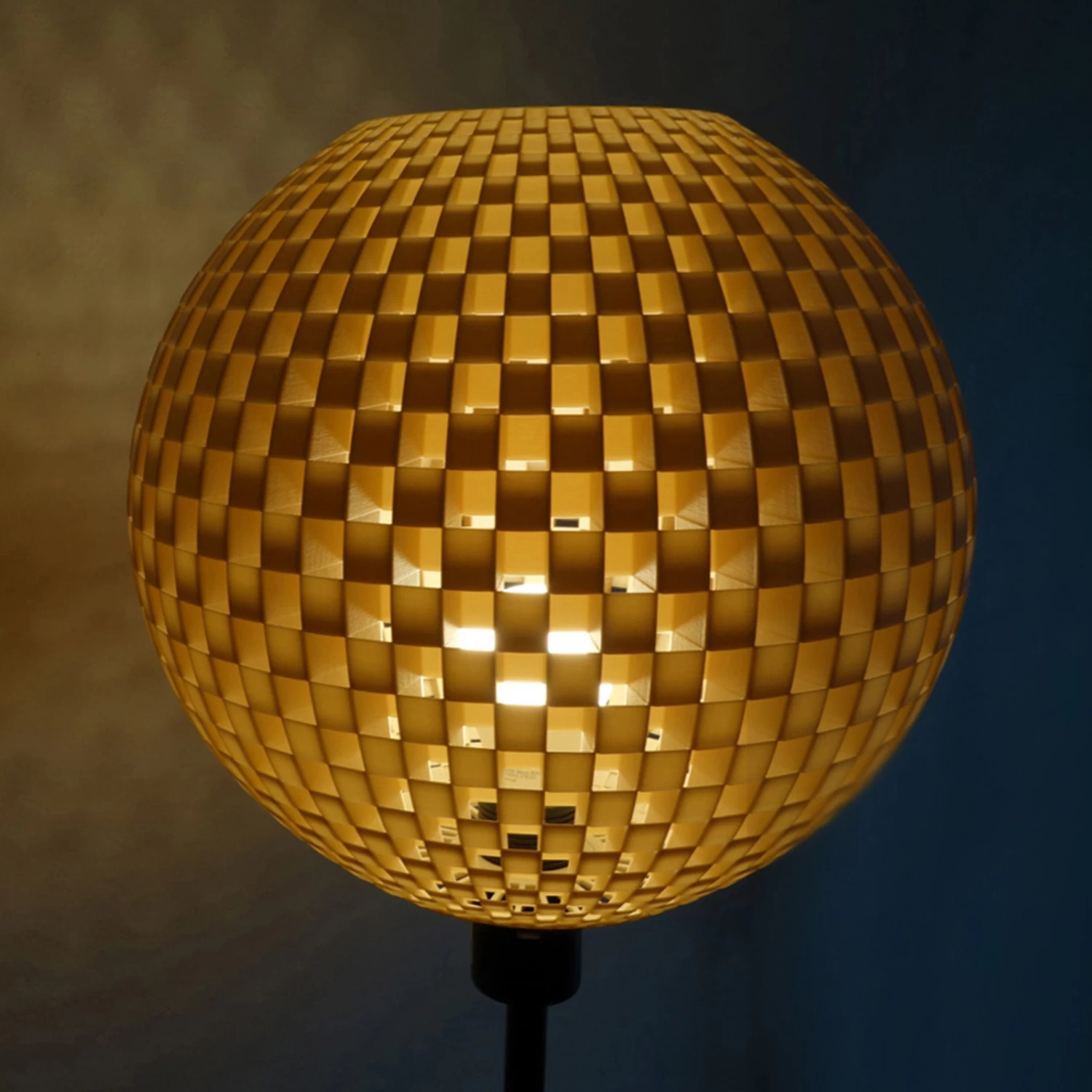 Stehleuchte Flechtwerk, Kugel, Creme-weiß – Bild 3