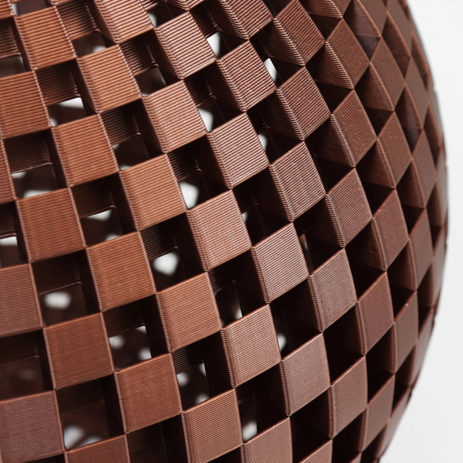 Stehleuchte Flechtwerk, Kugel, Kupfer – Bild 5