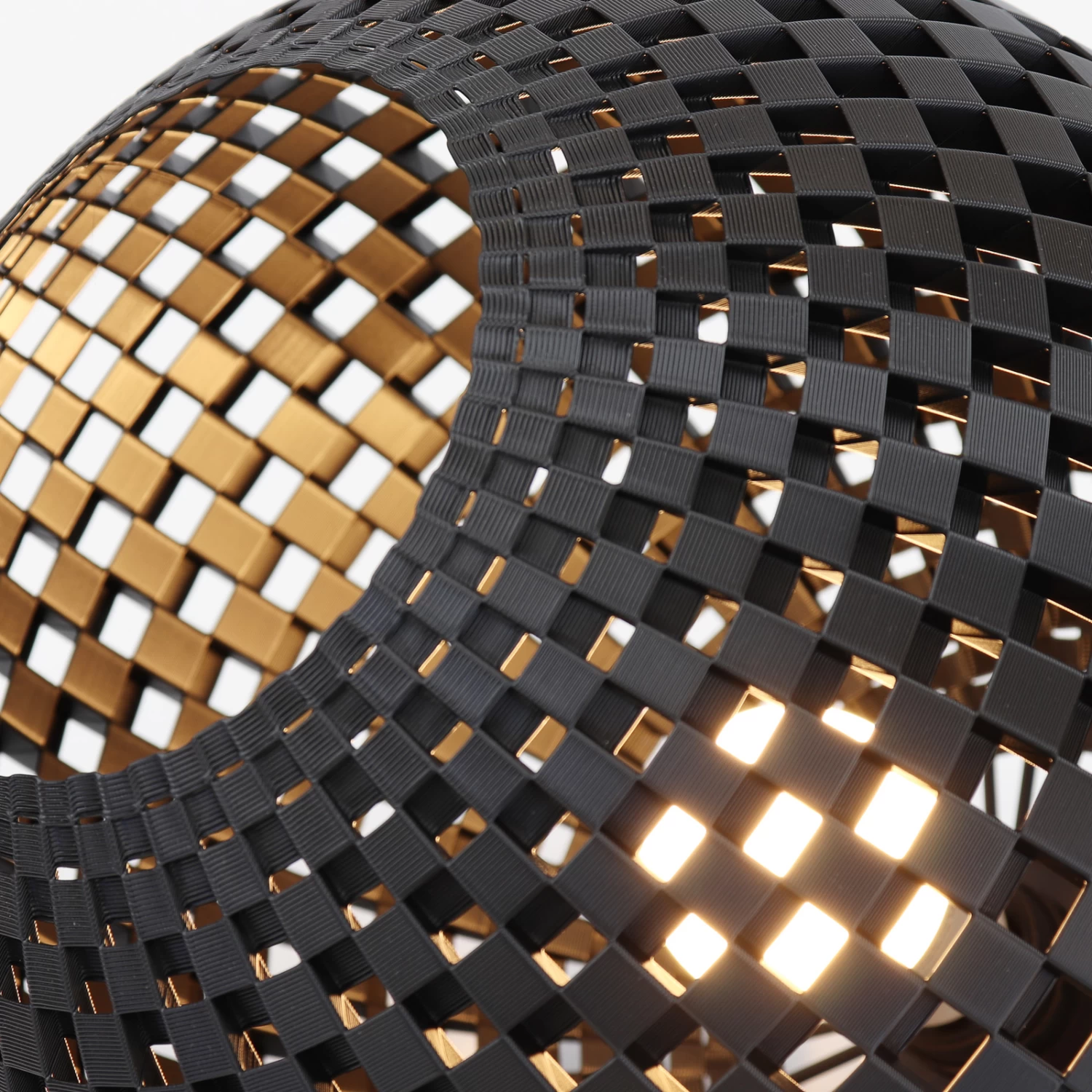 Tischleuchte Flechtwerk, Kugel Liegend, Graphit – Bild 3