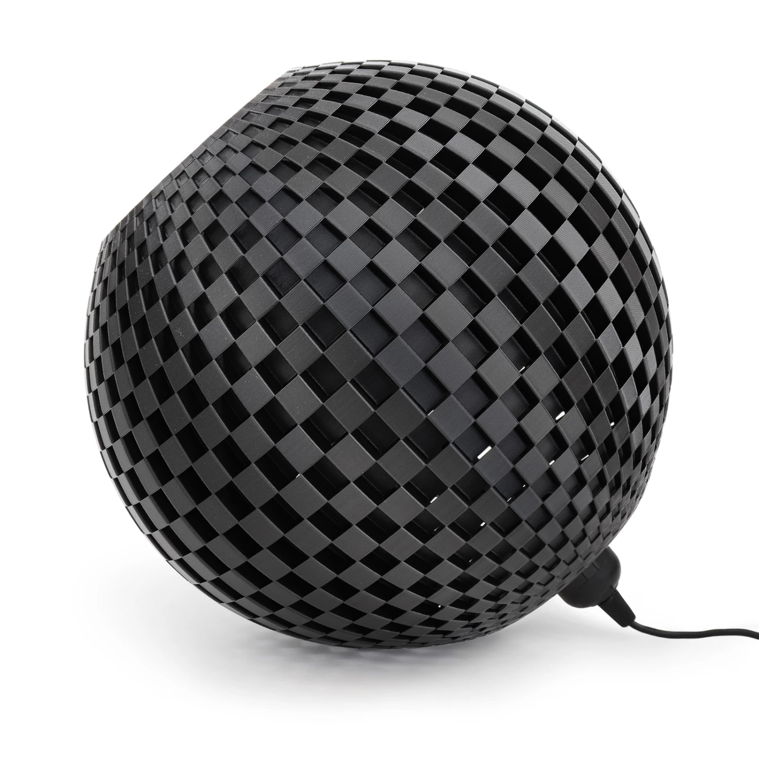 Tischleuchte Flechtwerk, Kugel Liegend, Graphit – Bild 5