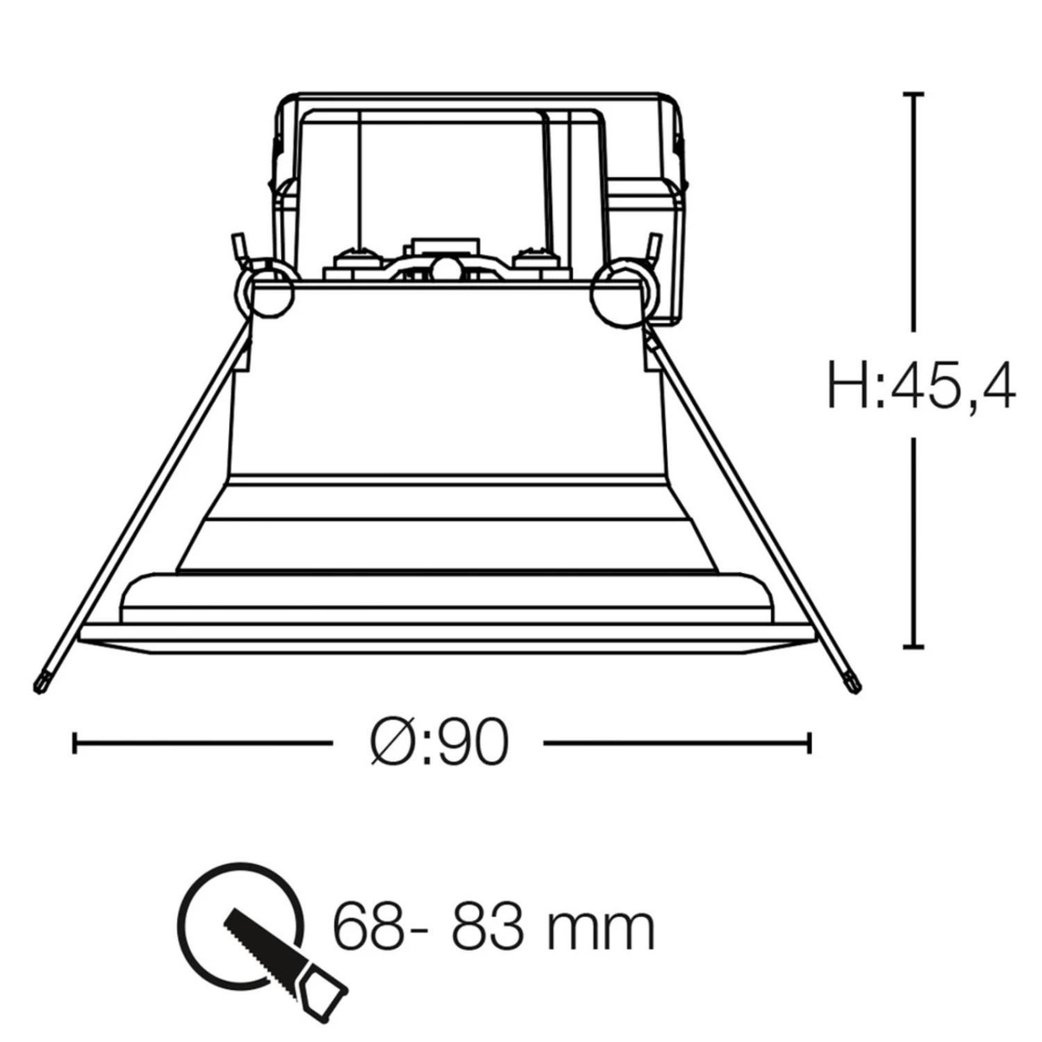 SLC One 360° SunLike LED-Einbauleuchte Schwarz 927 – Bild 7