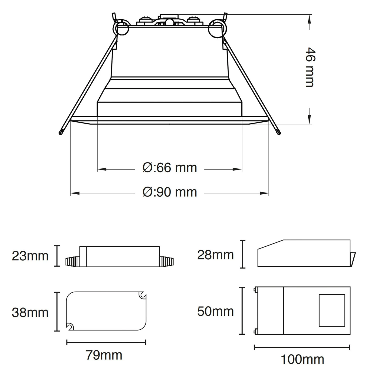 SLC One 360° SunLike LED-Einbauleuchte Schwarz 927 – Bild 8