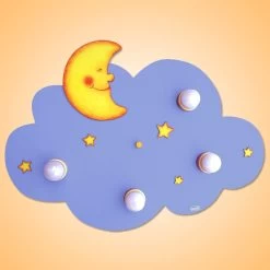 Deckenleuchte Wolke Lara Blau-gelb 4-flammig