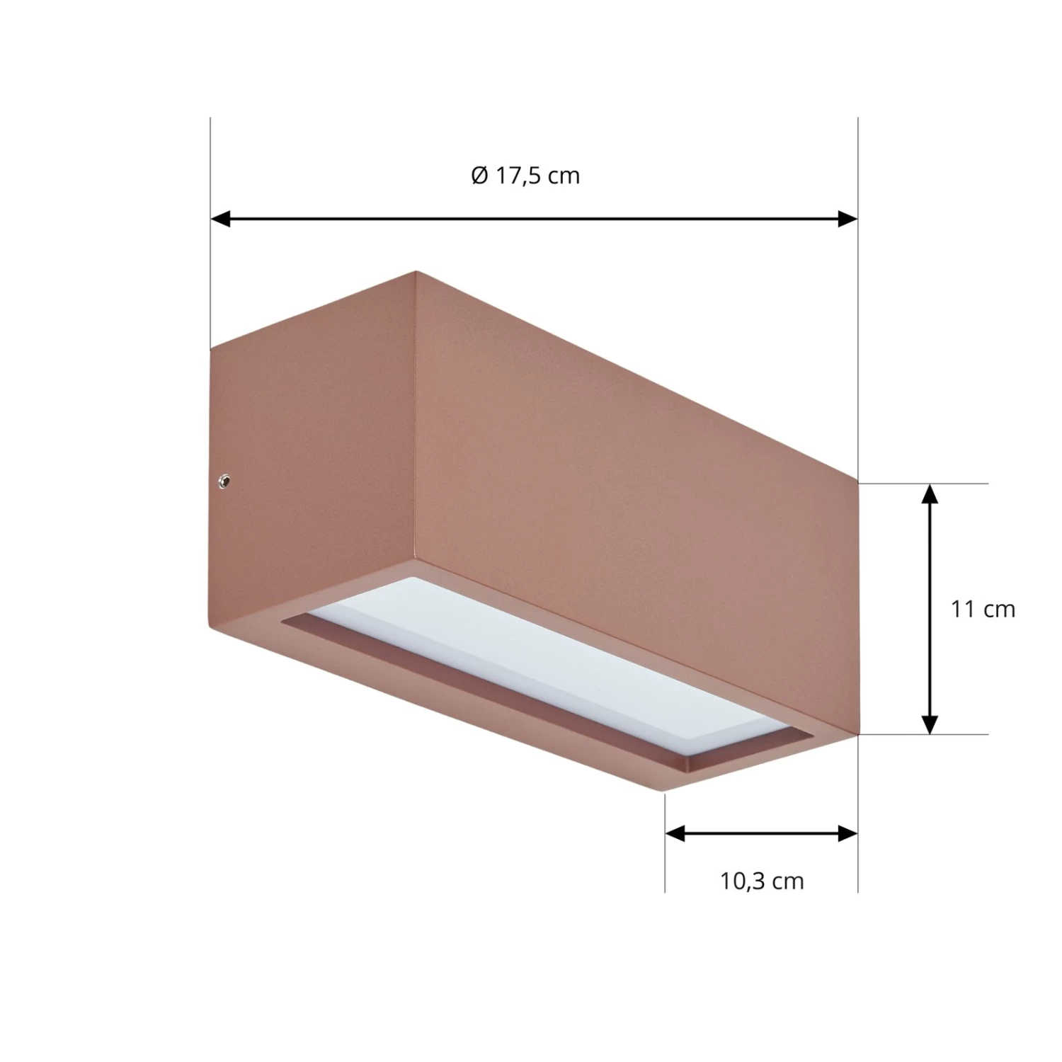 Lucande Eckige Außenwandleuchte Bente, Rostfarben – Bild 5