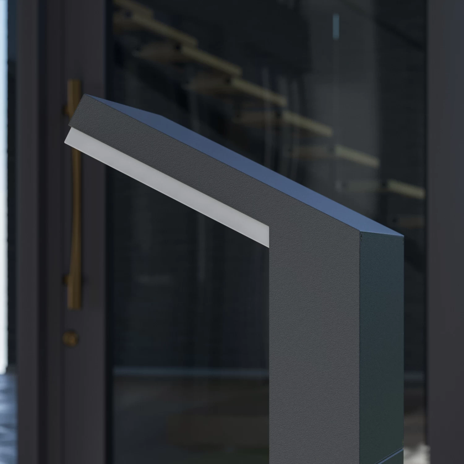 Bewegungsmelder-Pollerleuchte Yolena Mit LED 100cm – Bild 9