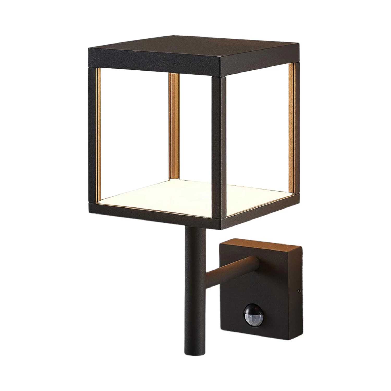 Lucande LED-Außenwandleuchte Cube, Graphit, Mit Sensor – Bild 3