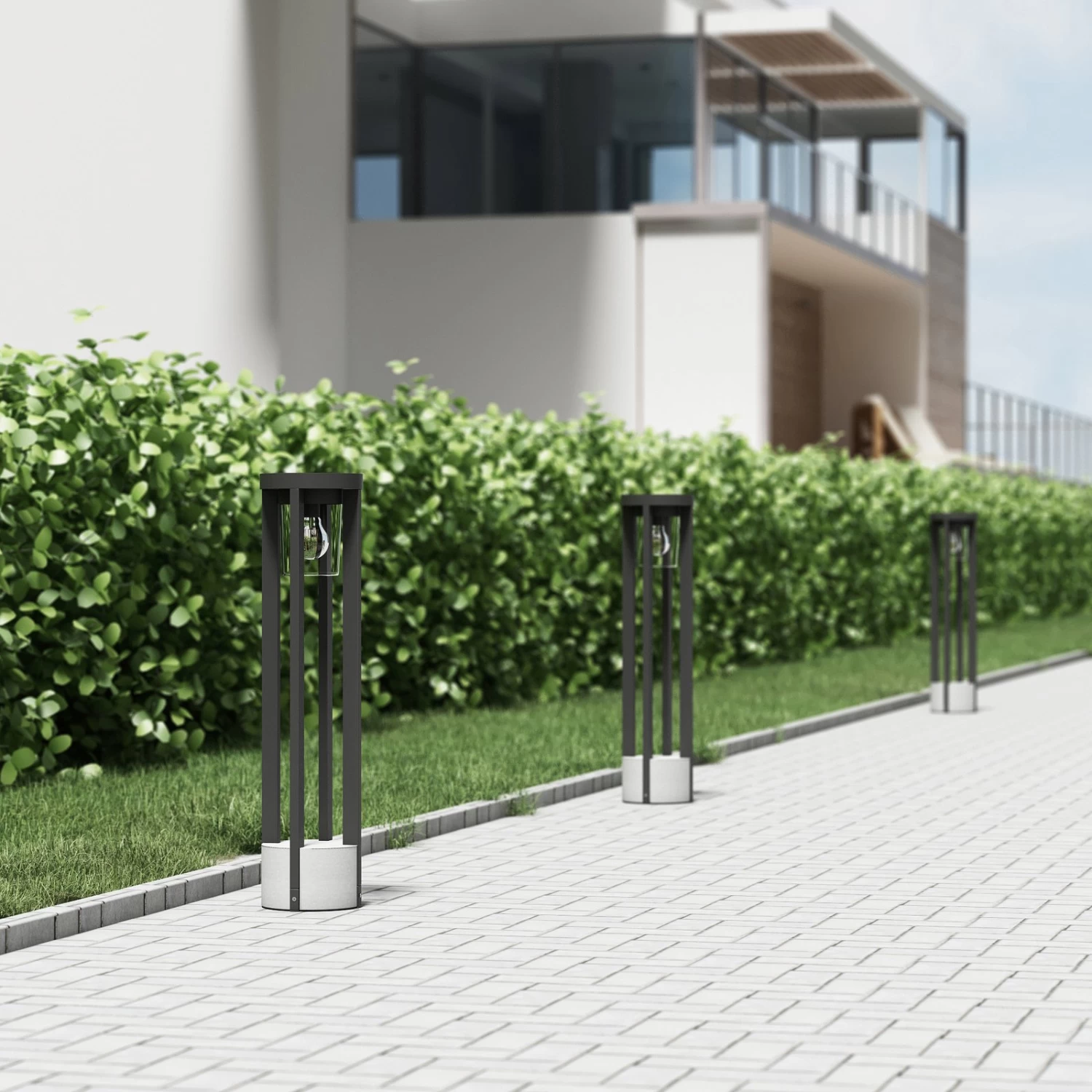 Lucande Overa Wegeleuchte, Rund, E27 – Bild 3