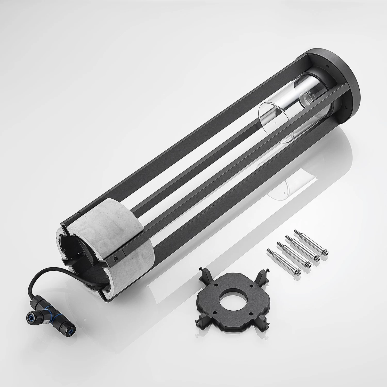 Lucande Overa Wegeleuchte, Rund, E27 – Bild 9