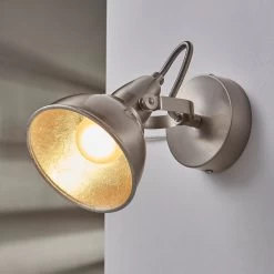 Wandleuchte Julin, Vintage-Look In Nickel