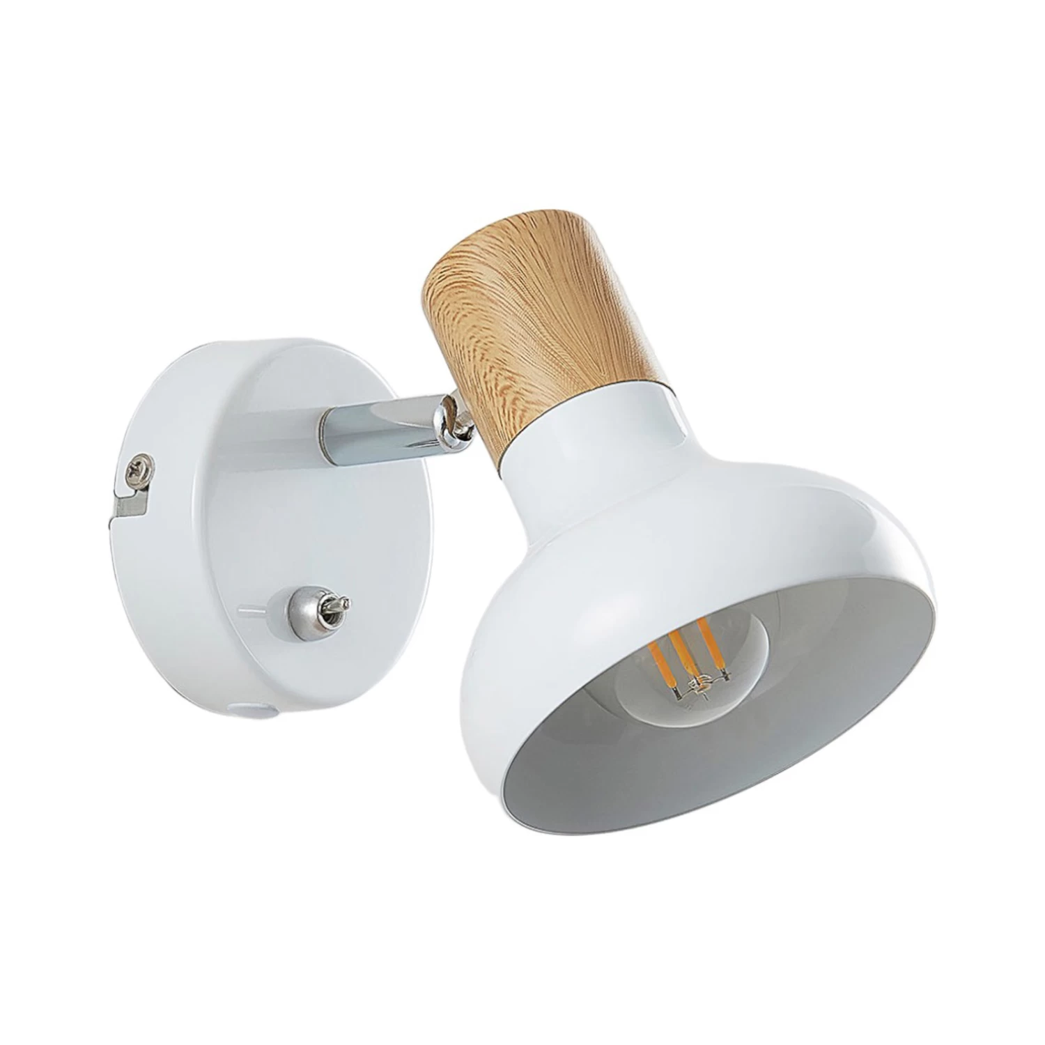 Weißer Metallstrahler Fridolin Mit Schalter – Bild 4