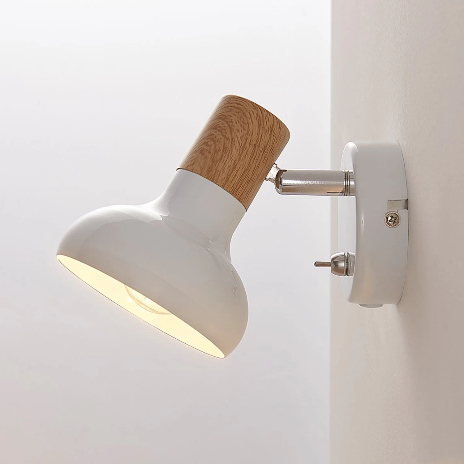 Weißer Metallstrahler Fridolin Mit Schalter – Bild 5