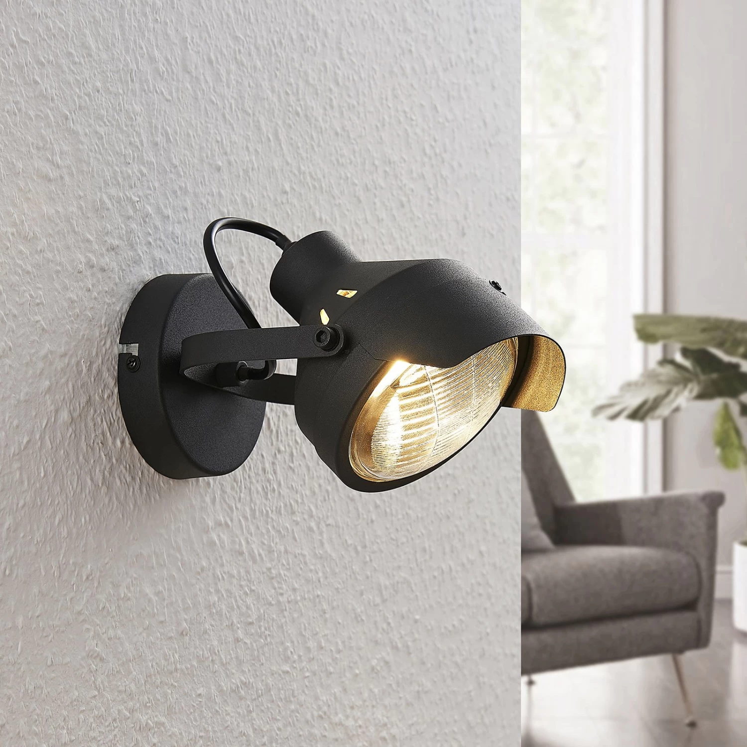 Scheinwerfer-Spot Henega In Schwarz, 1-flammig – Bild 2