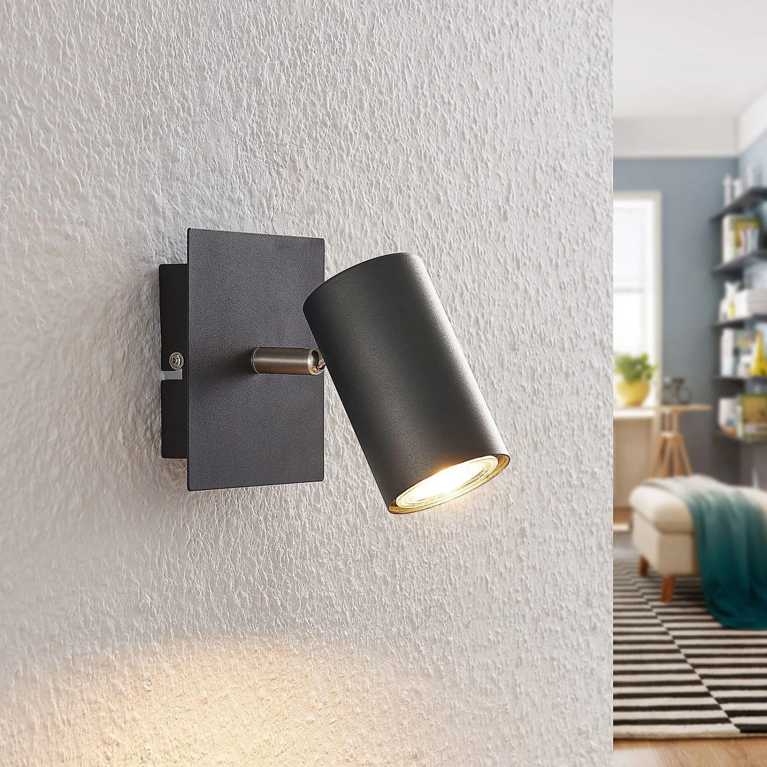 Lindby Joffrey Deckenstrahler, Einflammig, Schwarz – Bild 5