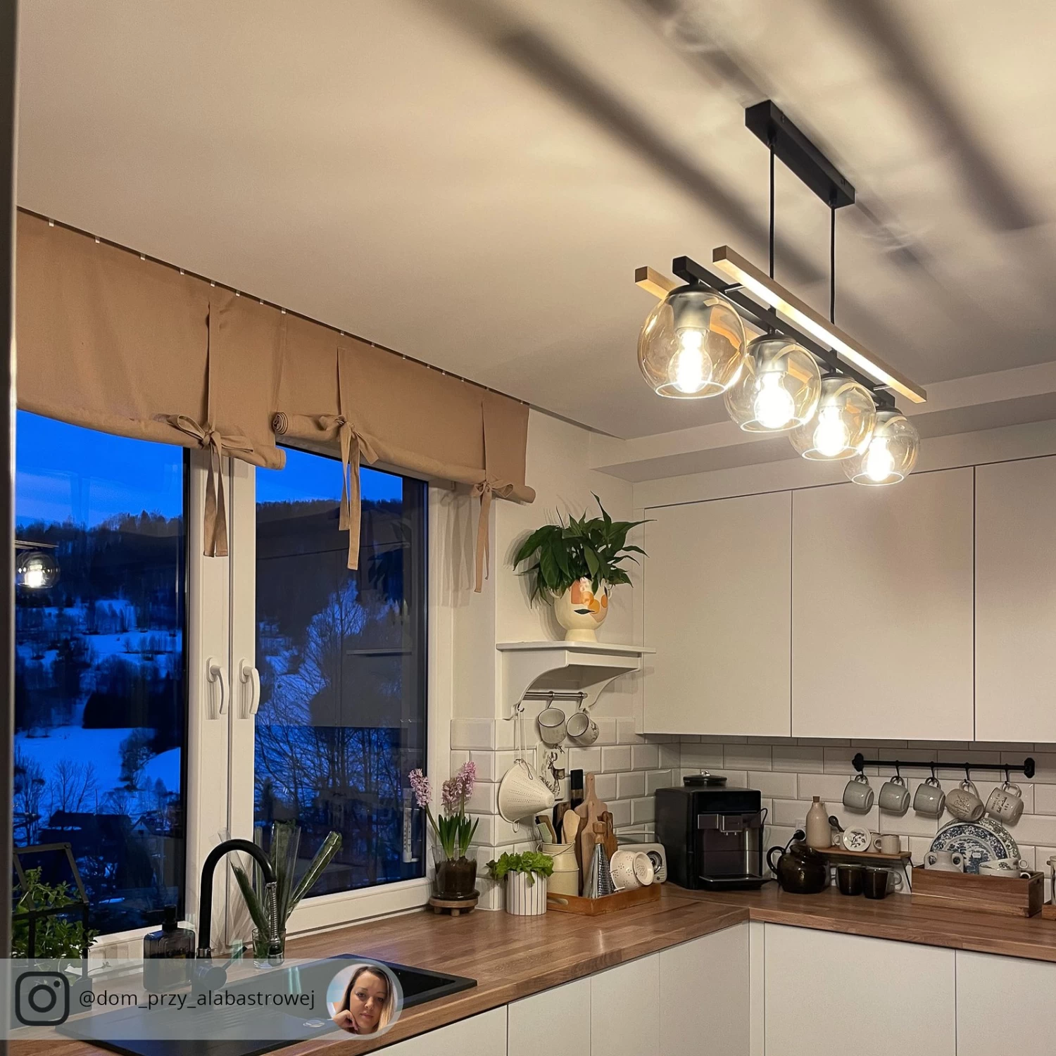 Lindby Enrique Balkenpendellampe, Amber, 4-fl. – Bild 10