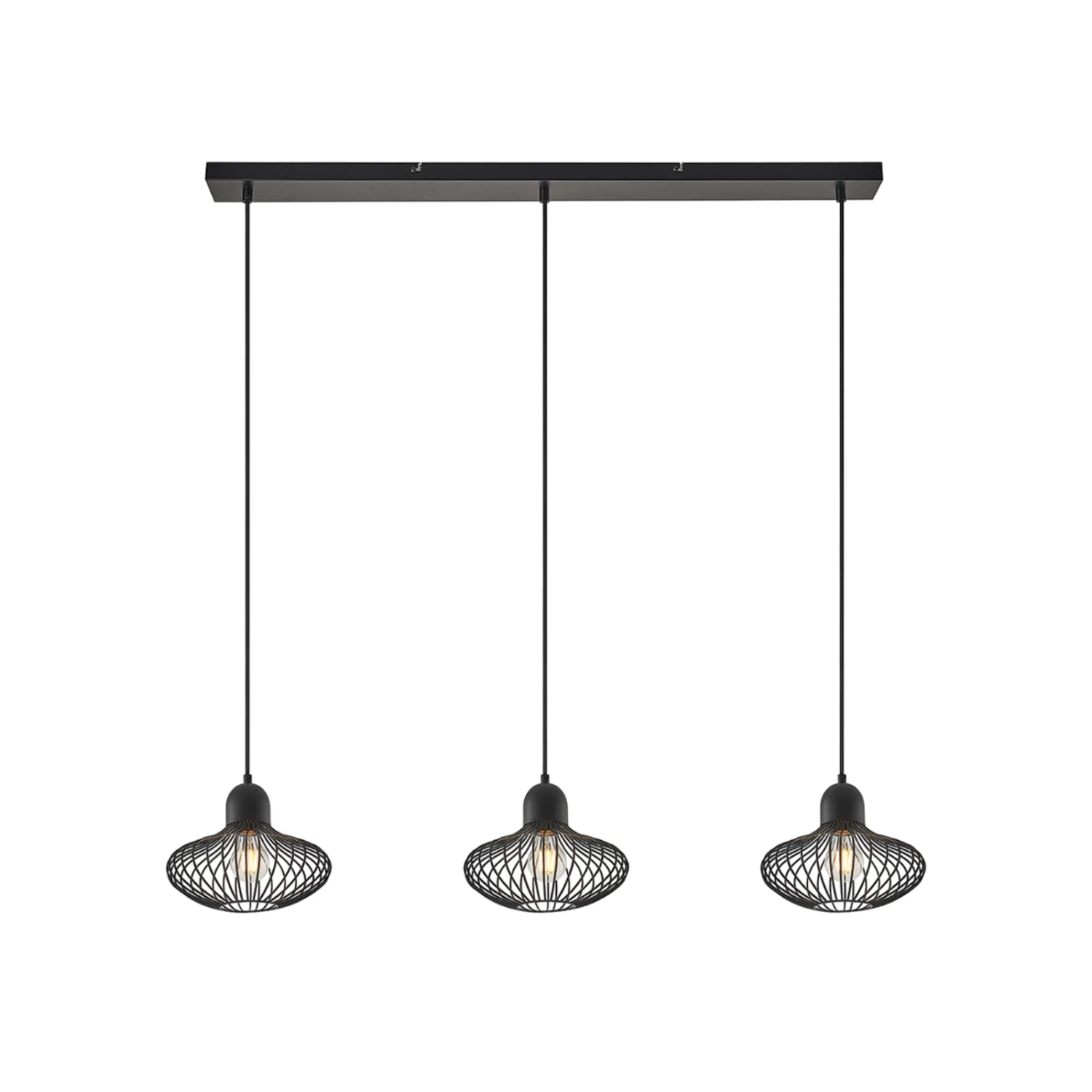 Lindby Justinos Hängeleuchte, Dreiflammig, Schwarz – Bild 2