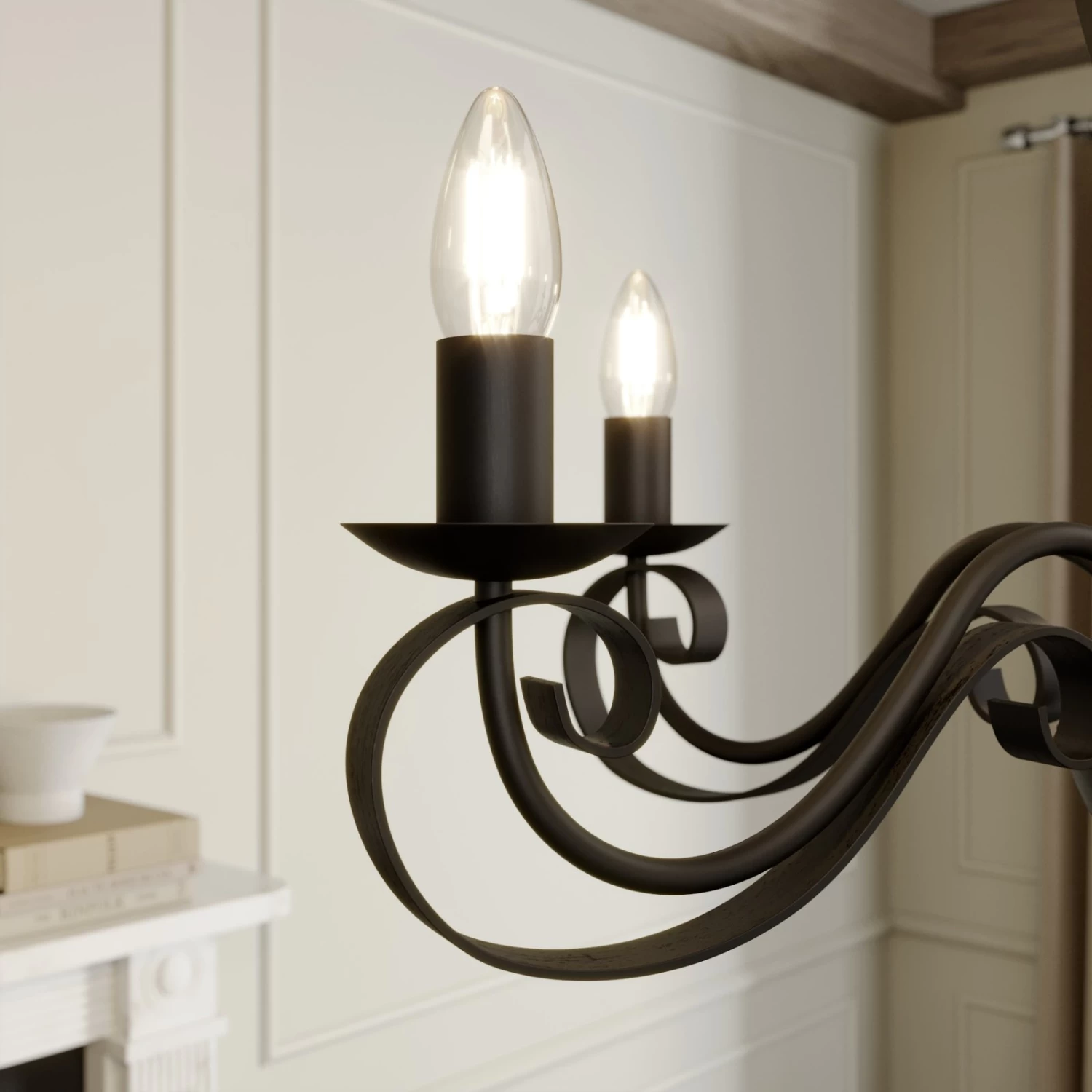 Lindby Shervan Kronleuchter, 5-flammig, Braun – Bild 5