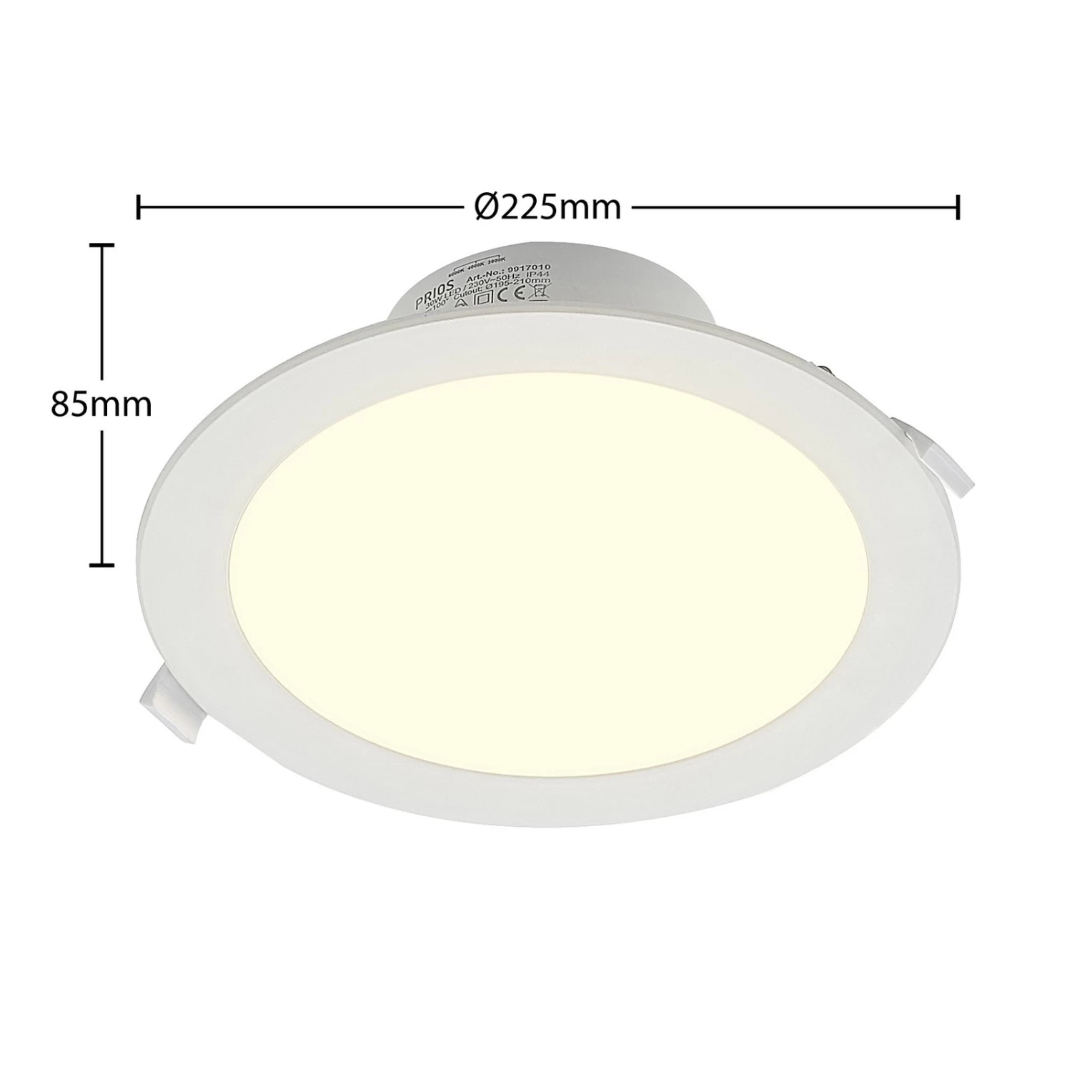 Prios Rida LED-Einbaustrahler, CCT, 22,5 Cm, 30 W – Bild 5