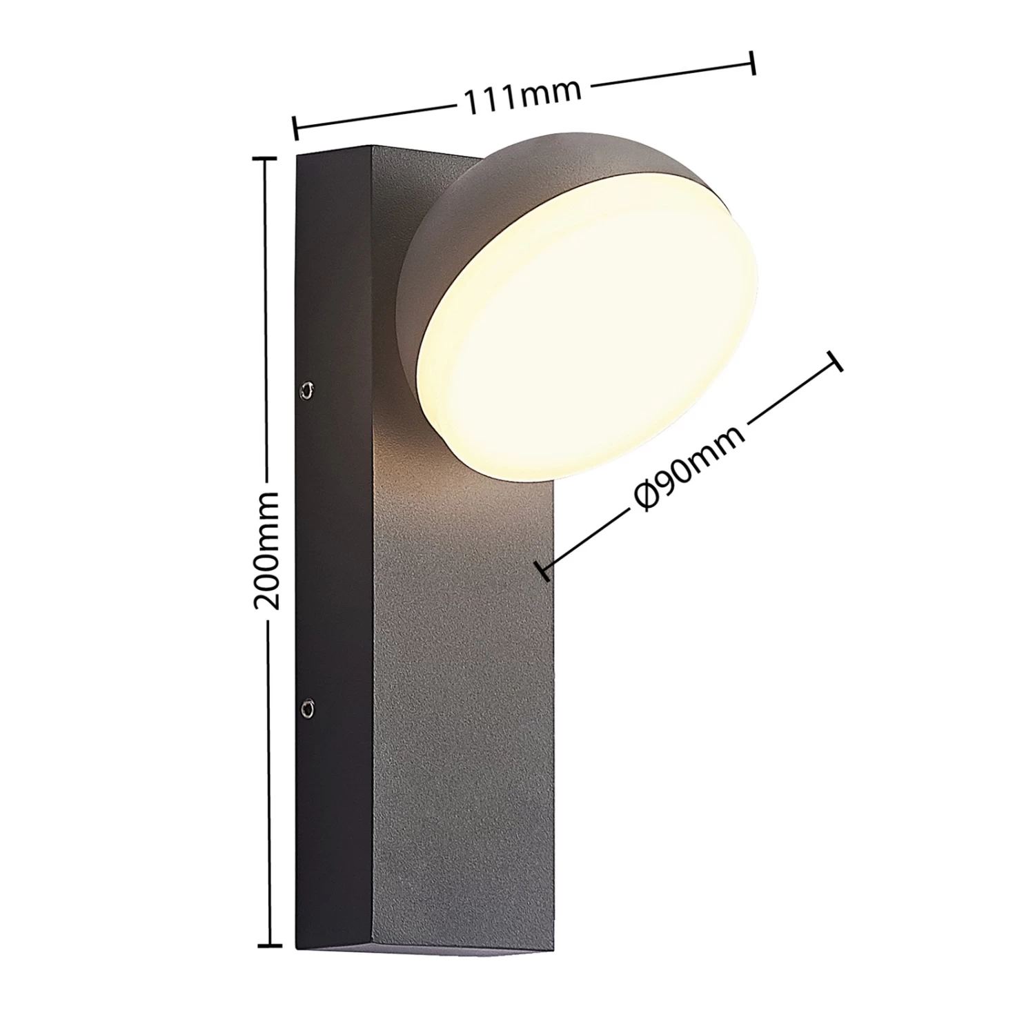 Lindby Jasiah LED-Außenwandleuchte 20 Cm – Bild 5