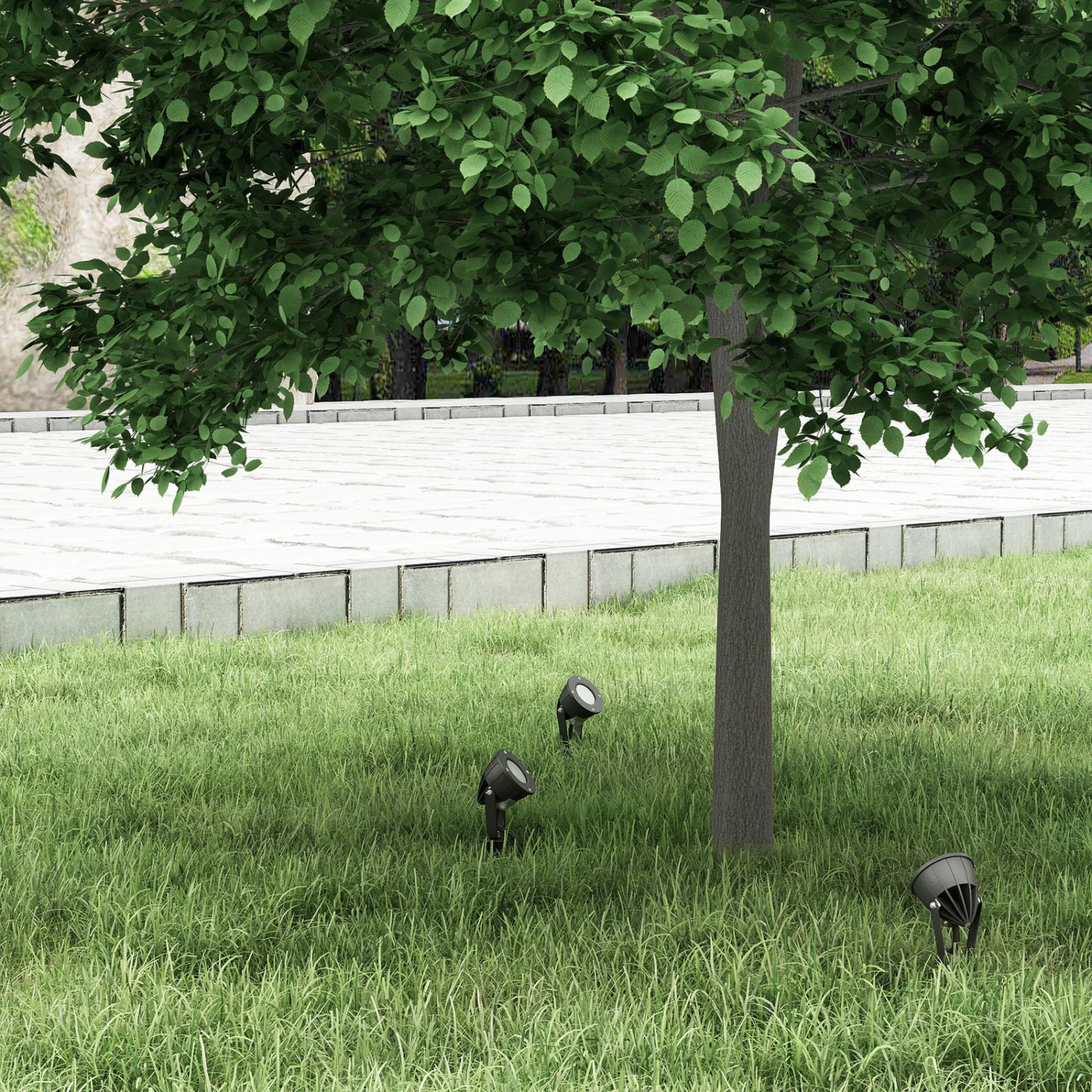 Lindby Irmina LED-Erdspießleuchten-Set, 3 Stück – Bild 3