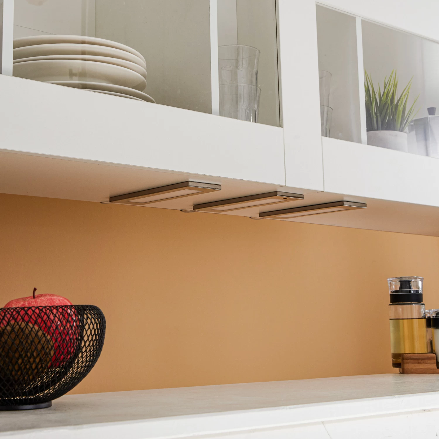 Prios Juska LED-Unterbauleuchte Edelstahl 3 Stück – Bild 2