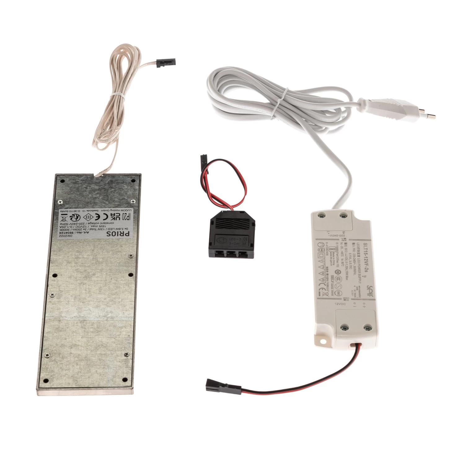 Prios Juska LED-Unterbauleuchte Edelstahl 3 Stück – Bild 6