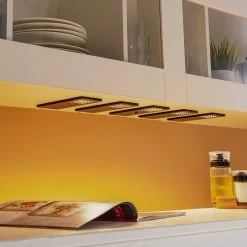 Prios Rixa LED-Unterbauleuchte, Schwarz, 5 Stück