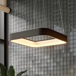 Arcchio Aleksi LED-Hängeleuchte, 60 Cm, Eckig